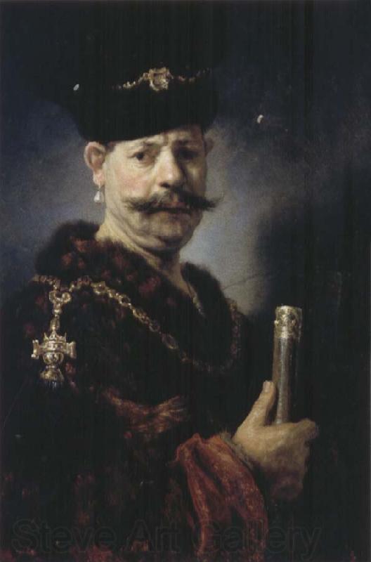 REMBRANDT Harmenszoon van Rijn The Polish Nobleman or Man in Exotic Dress Spain oil painting art